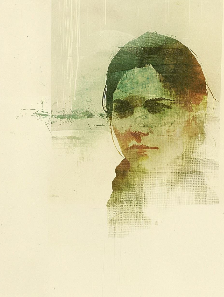 Vintage Textured Ethereal Portrait