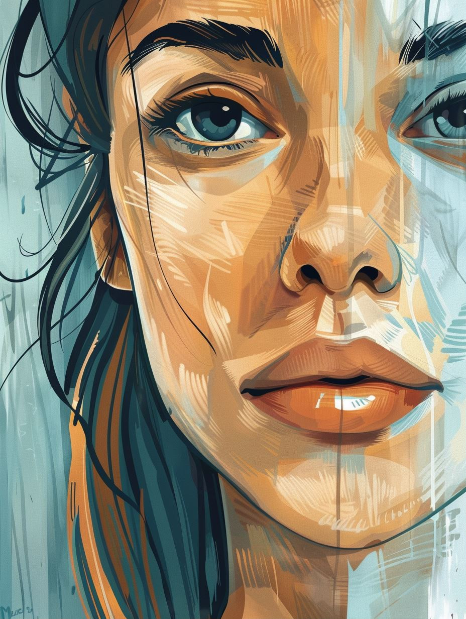 Ethereal Gaze Through Glass