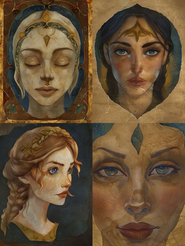 Ethereal Gilded Mystic Portrait