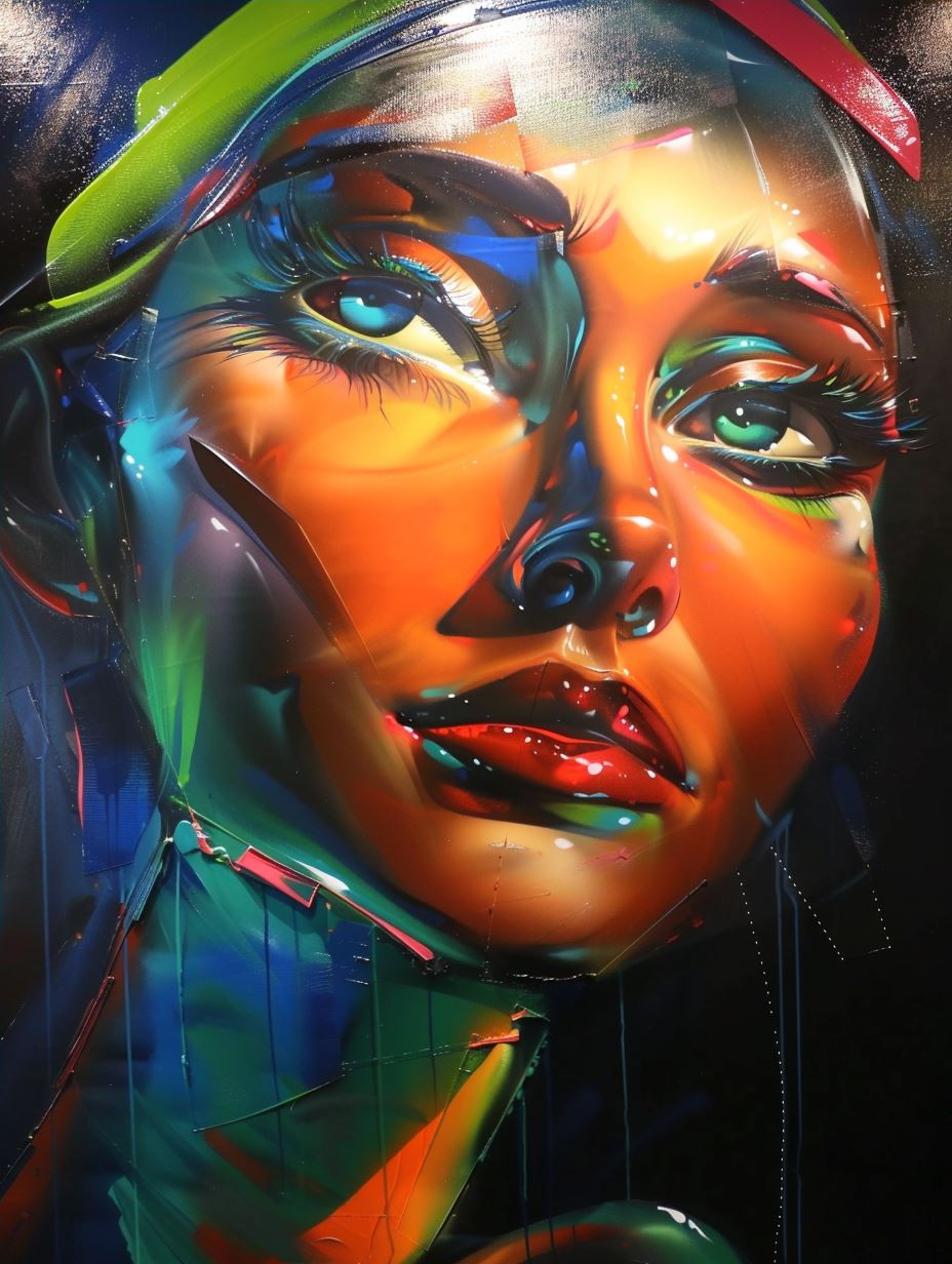 Neon Glow Ethereal Portrait