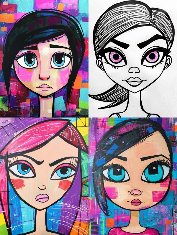 Stylized Modern Digital Portraits