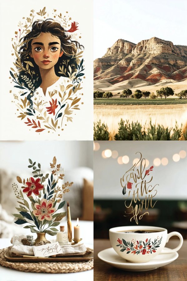 Golden Botanical Muse