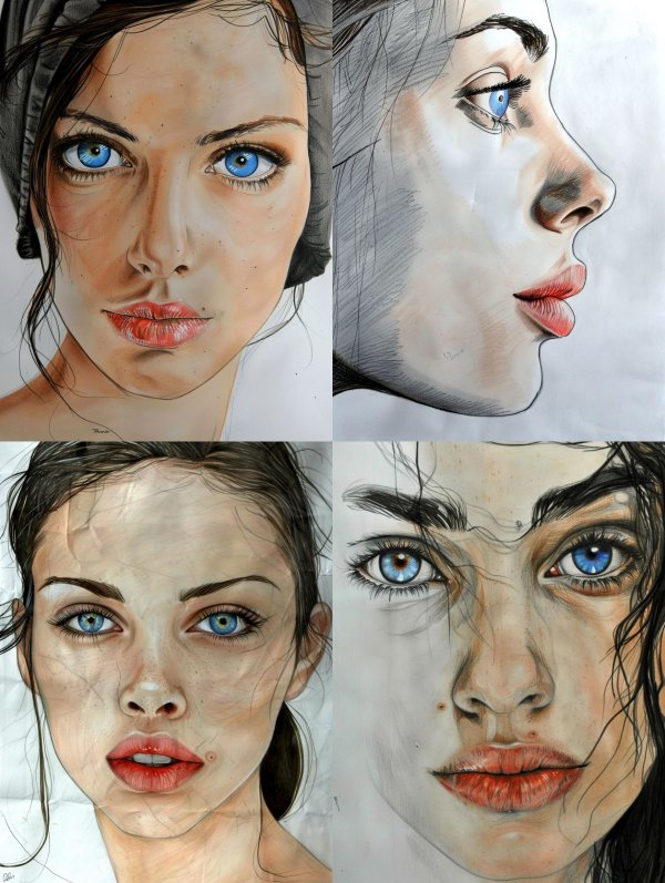 Ethereal Gaze in Charcoal Tones