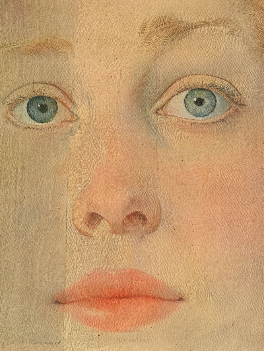Ethereal Watercolor Gaze Study