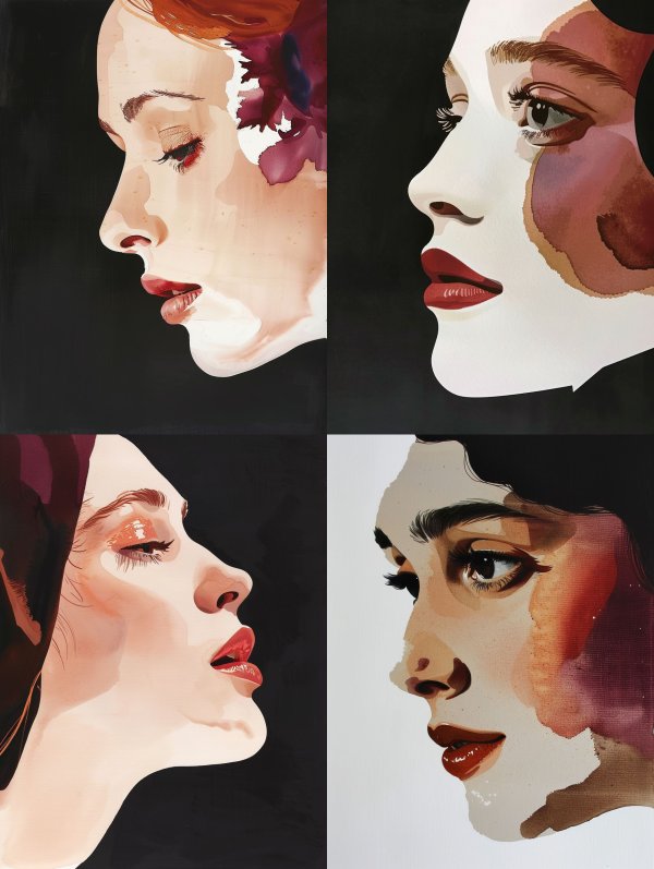 Ethereal Watercolor Portrait Study