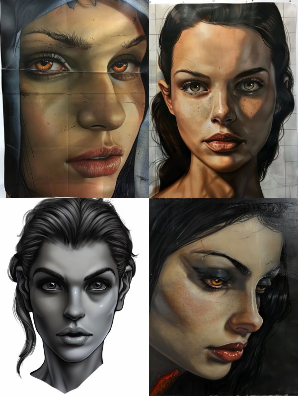 Amber Eyes Distressed Portrait