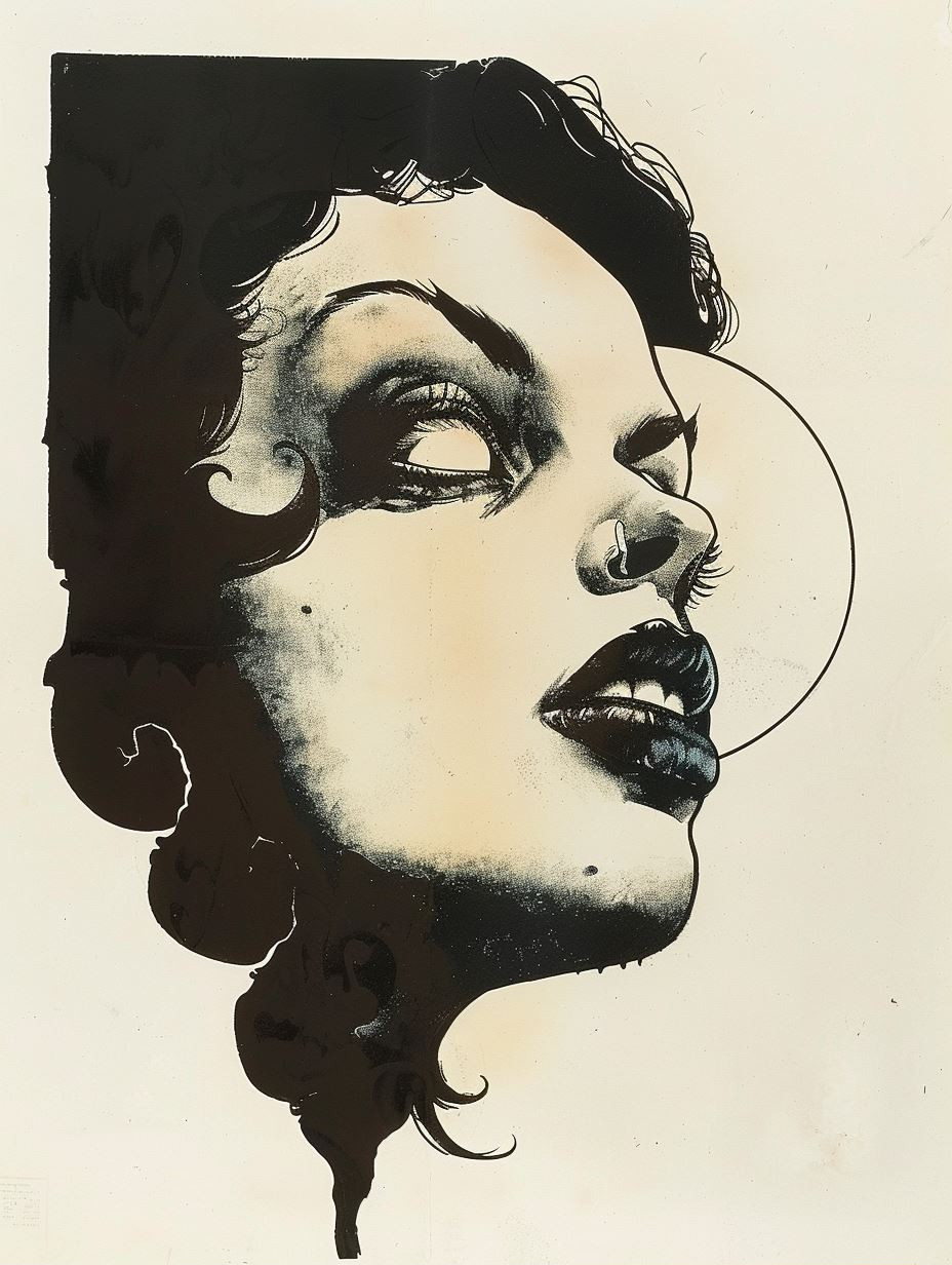 Golden Hour Ink Portrait