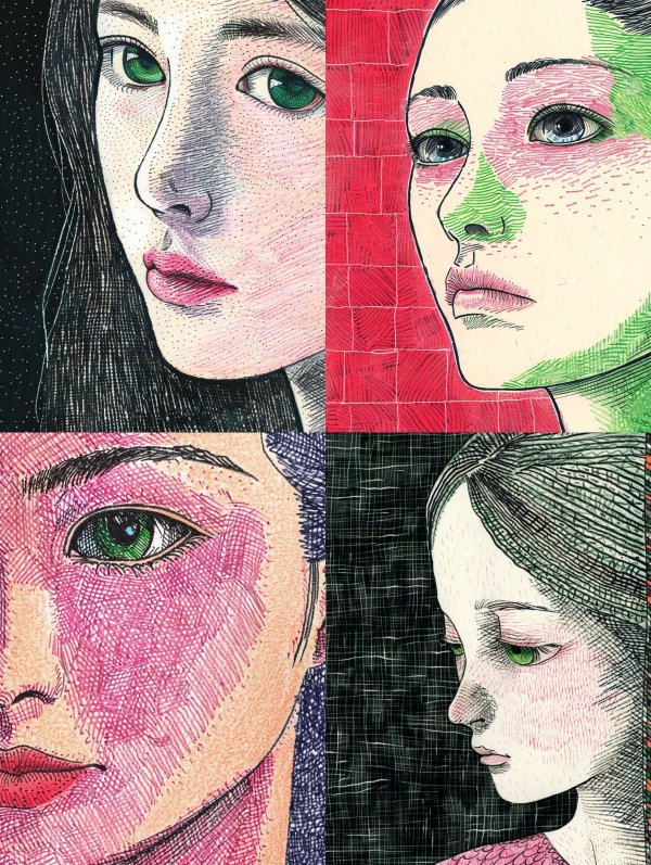 Stippled Neon Gaze
