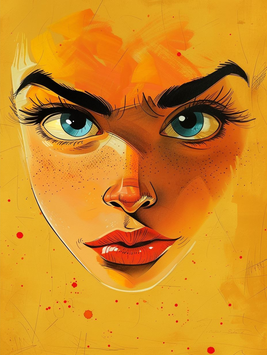 Sun-Kissed Freckled Portrait Art