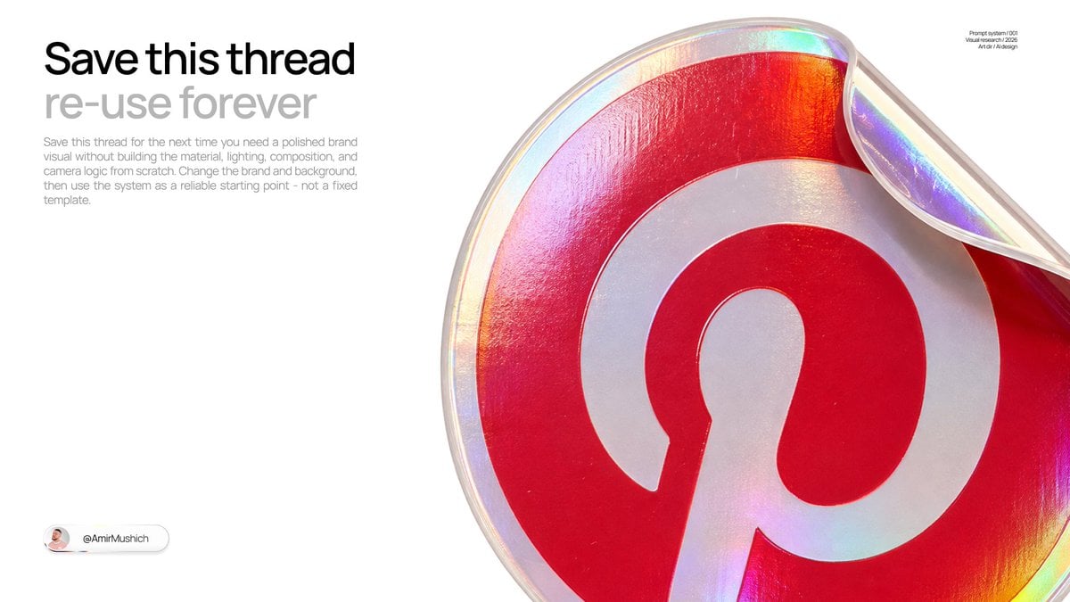 Iridescent Holographic Die-Cut Brand Sticker - alternate