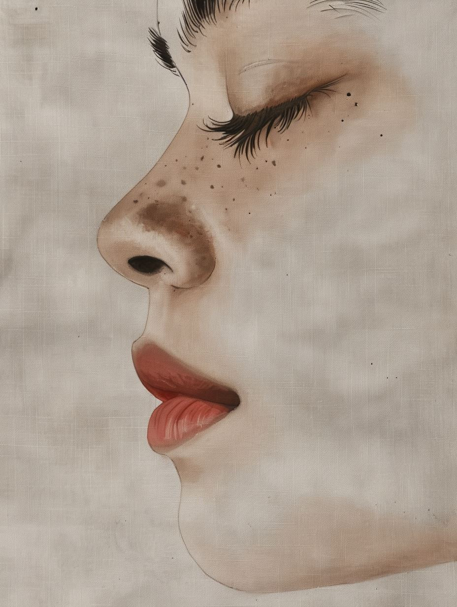 Ethereal Canvas Portrait Detail