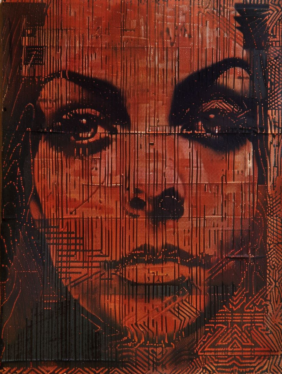 Digital Soul in Crimson Glitch