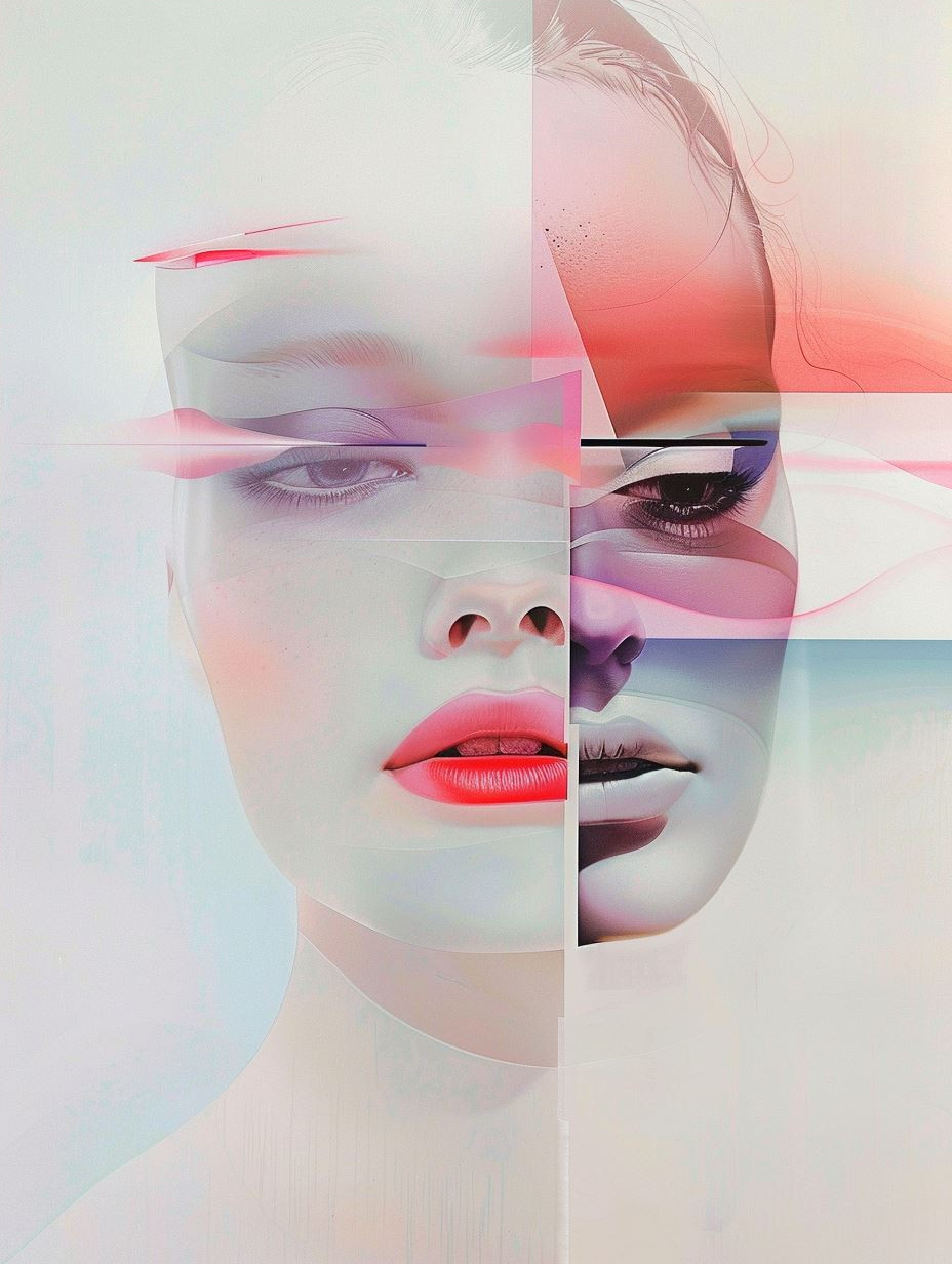 Fragmented Ethereal Portrait Study