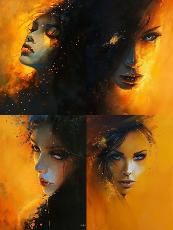 Golden Ember Ethereal Portrait