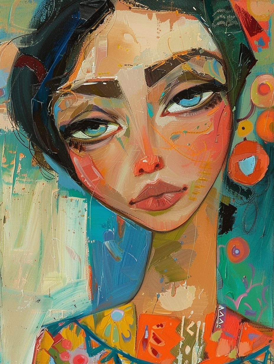 Vibrant Palette Impressionist Portrait