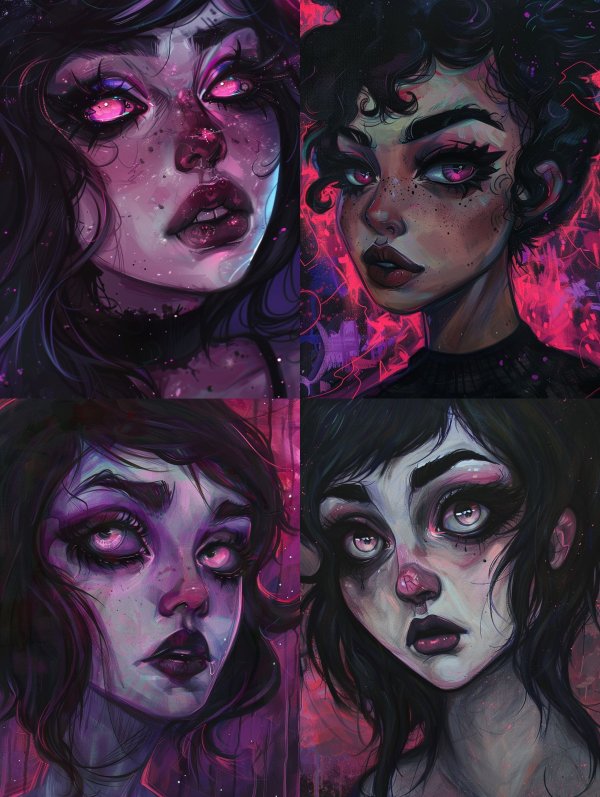 Neon Galactic Ethereal Portrait