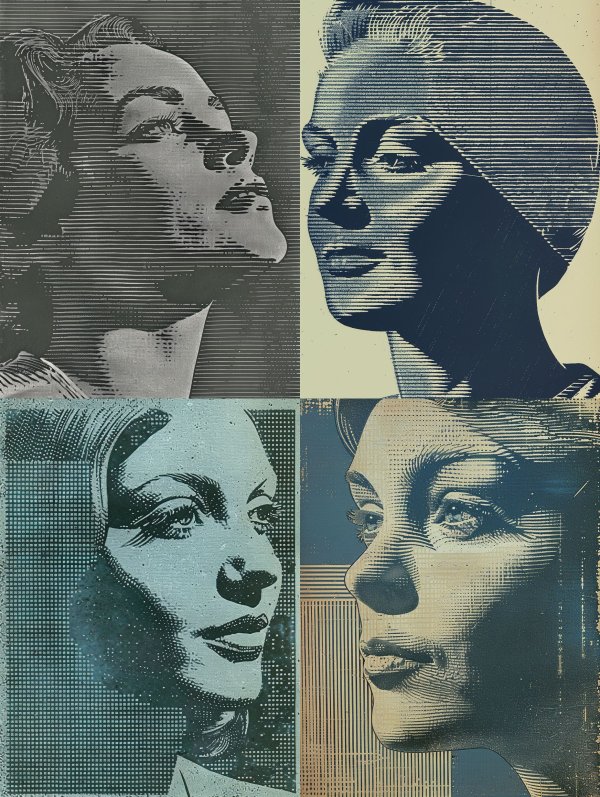 Monochrome Linear Portrait Study