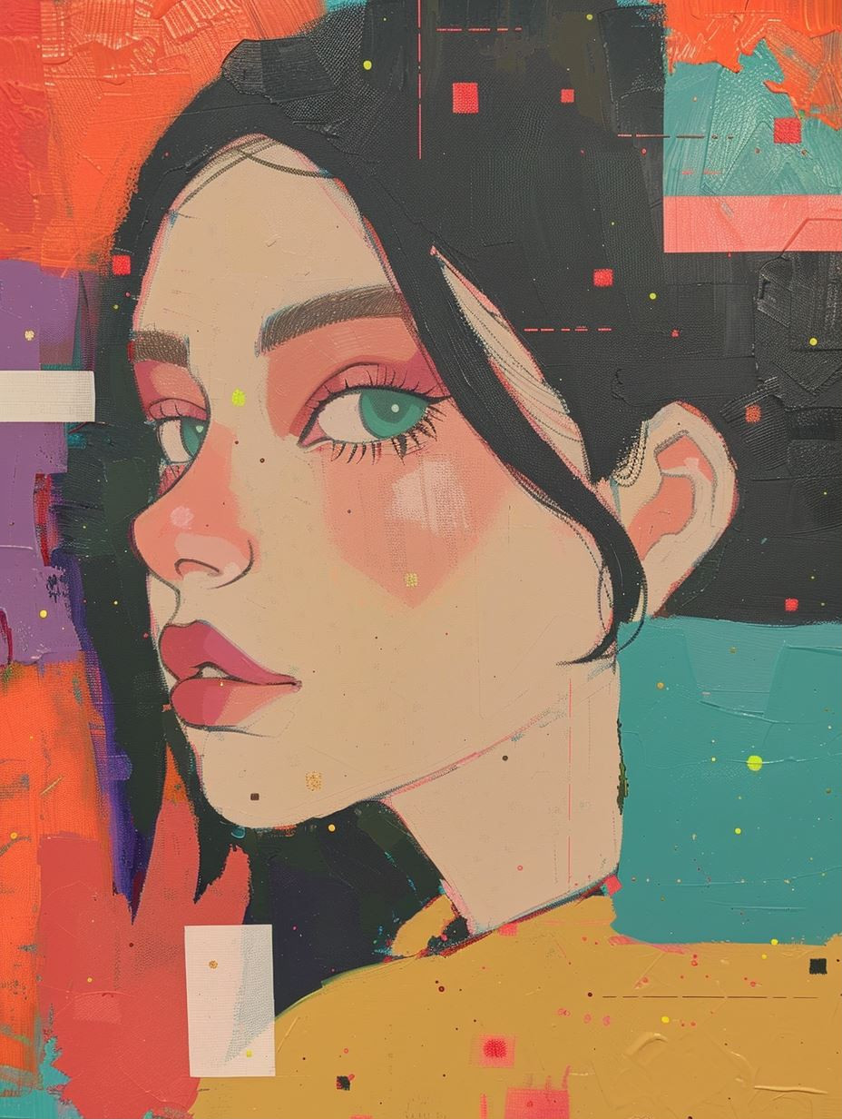 Abstract Modernist Portrait Study