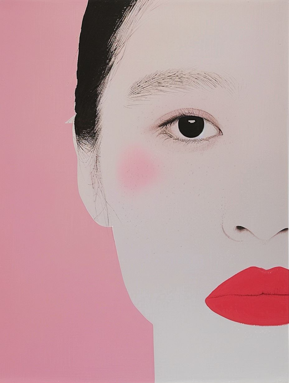 Minimalist Pastel Portrait Study