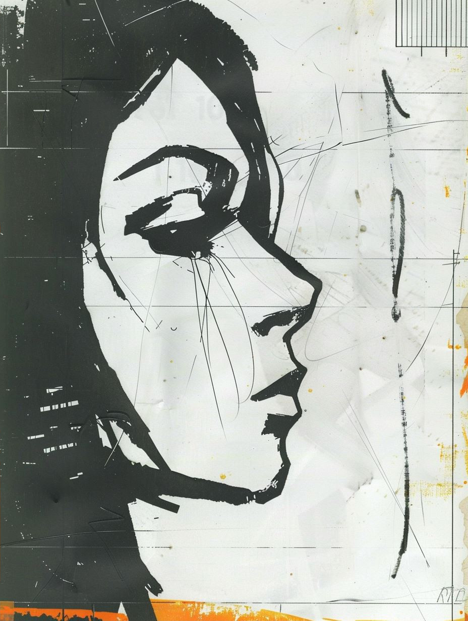 Cybernetic Glitch Portrait Art