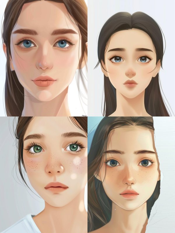 Ethereal Glow Digital Portrait