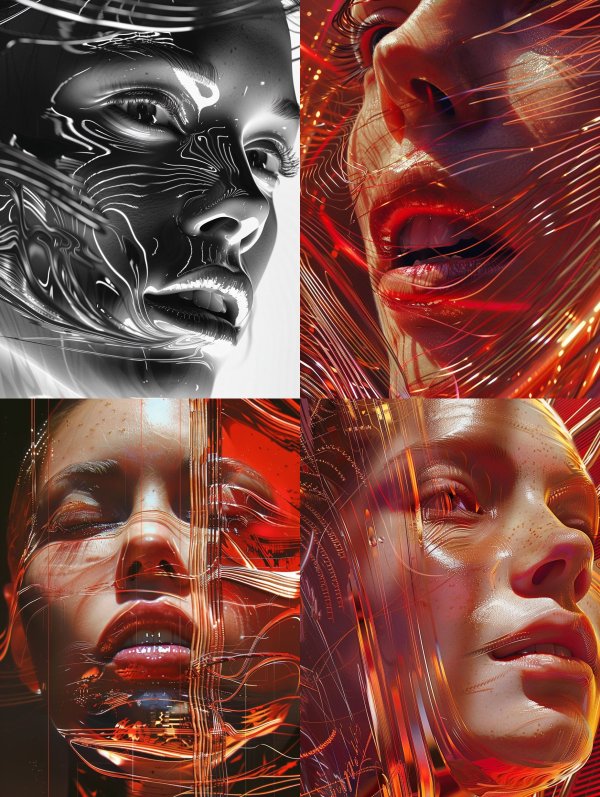 Liquid Chrome Cybernetic Portrait
