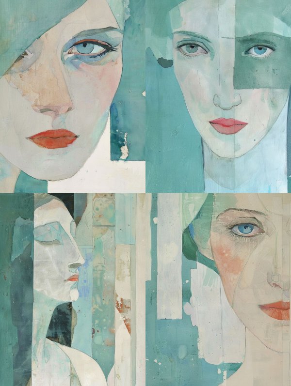 Ethereal Watercolor Portrait Study