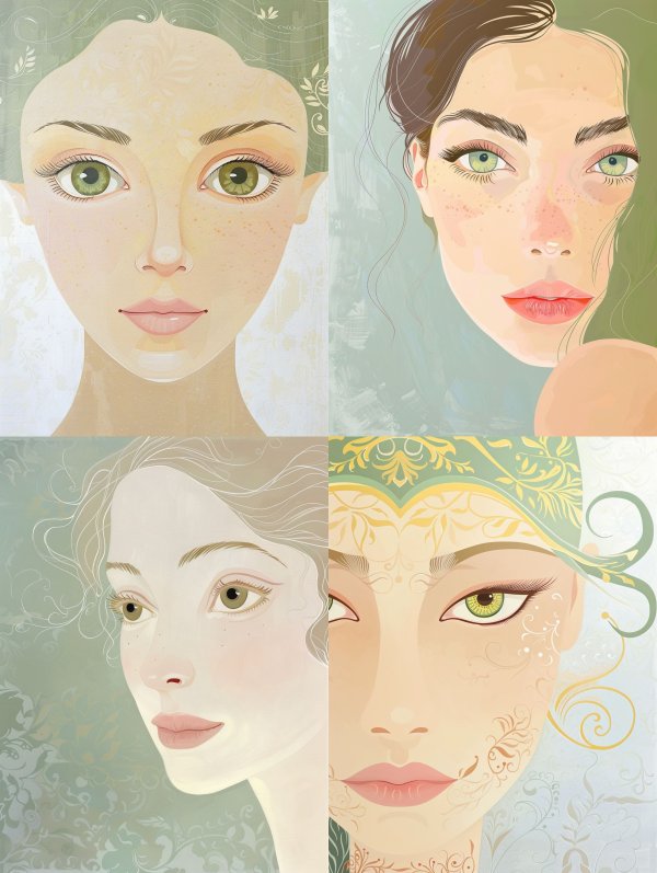 Ethereal Sage Botanical Portrait