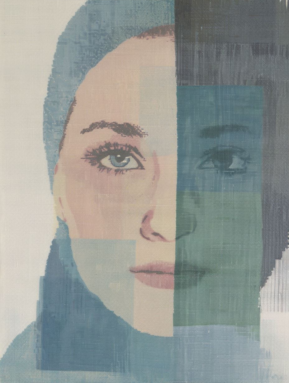 Fragmented Serenity in Blue - Image 3