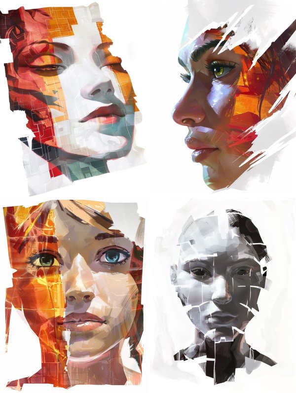 Fragmented Digital Portrait Study