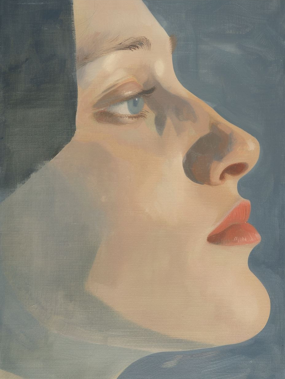 Serene Gaze in Soft Light