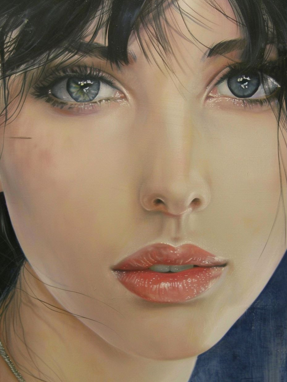Melancholy Gaze in Oil