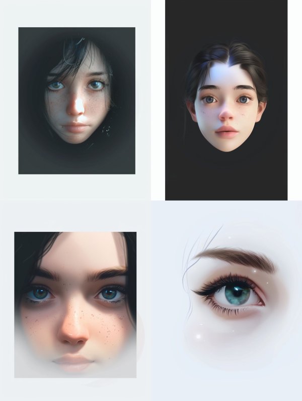 Ethereal Gaze in Shadow