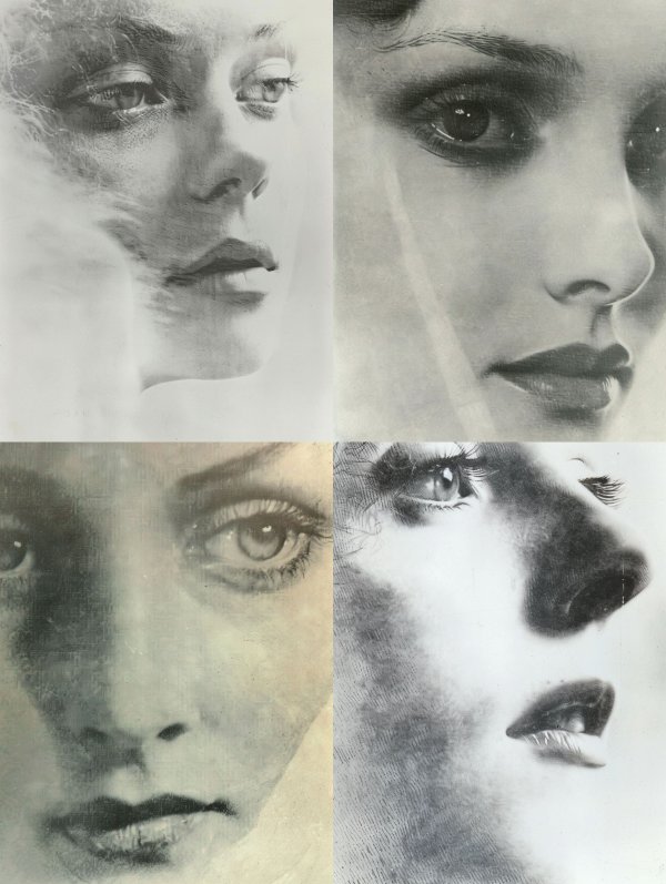 Ethereal Charcoal Fragmented Portrait