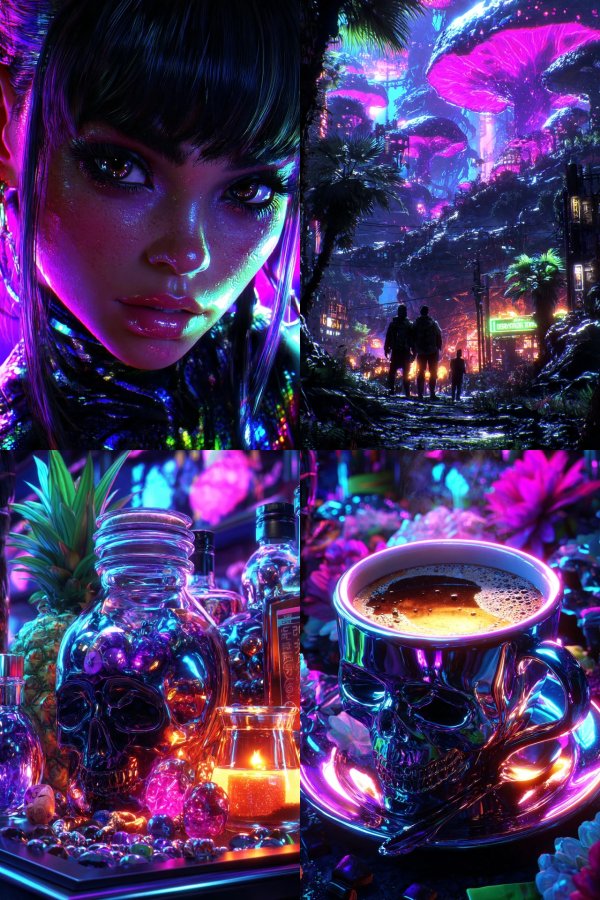 Neon Prism Portrait