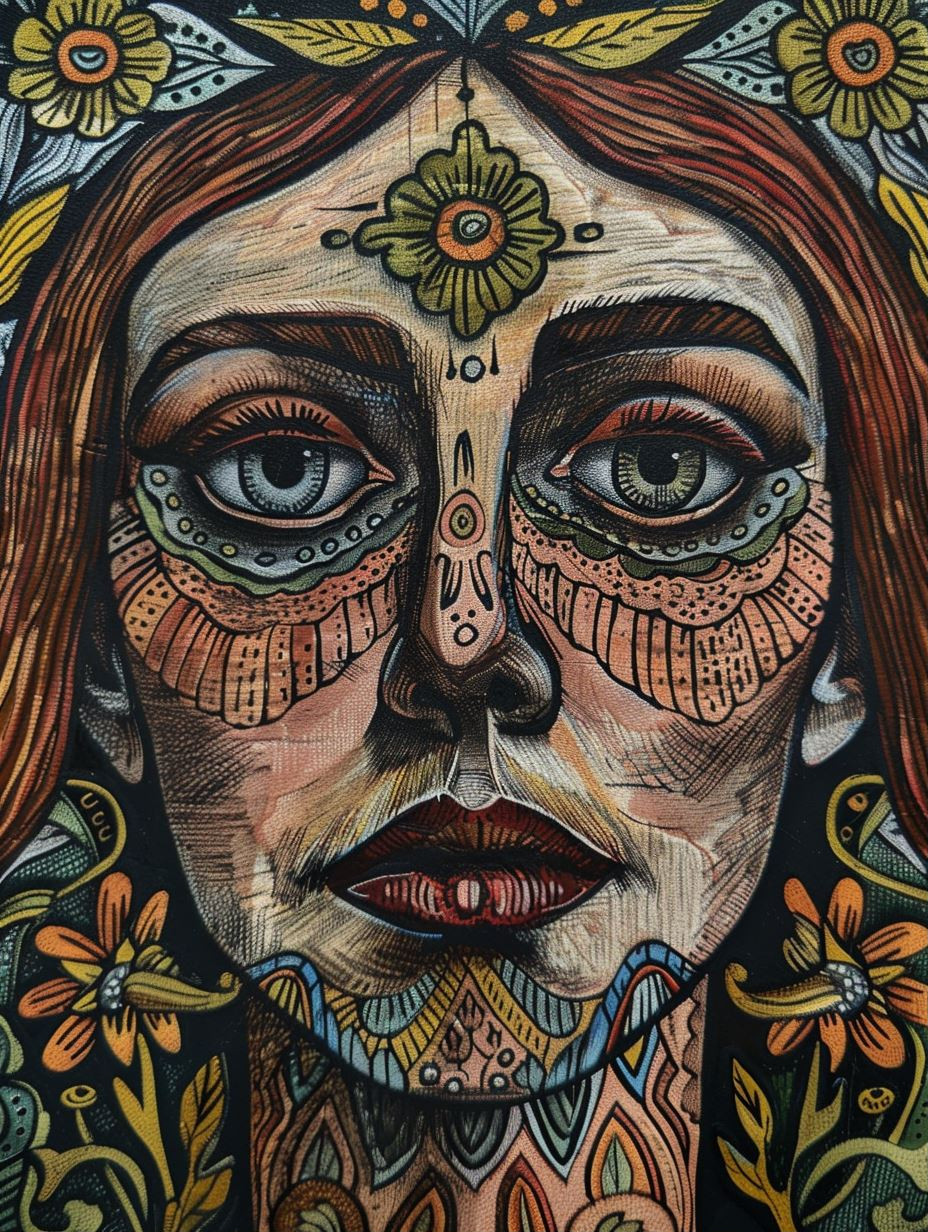 Mystic Folk Art Portrait