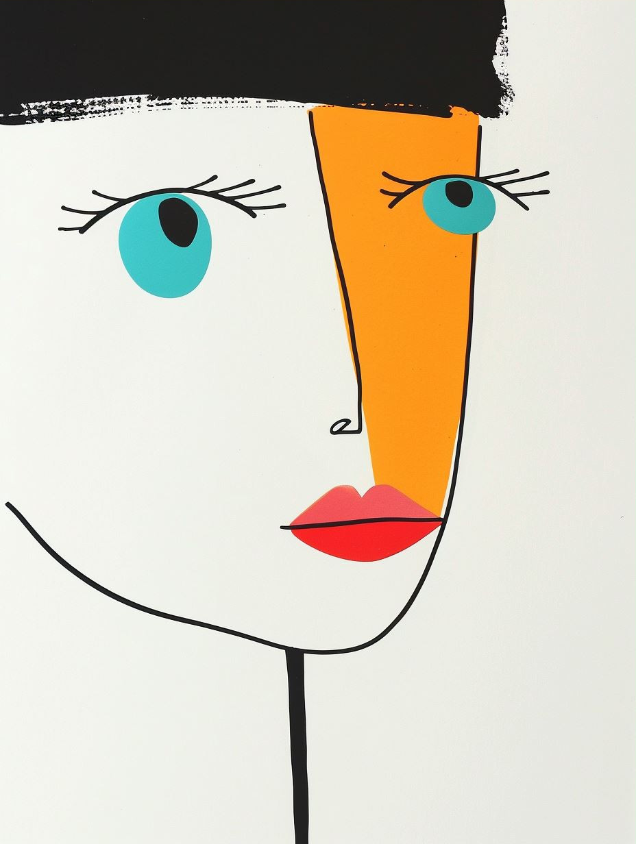 Minimalist Serenity in Bold Lines