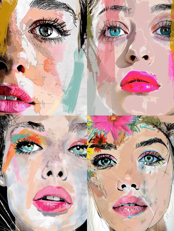 Abstract Neon Portrait