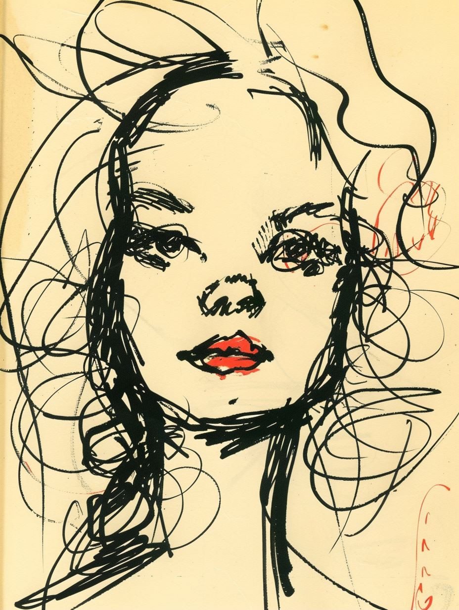 Chaotic Ink Portrait Study