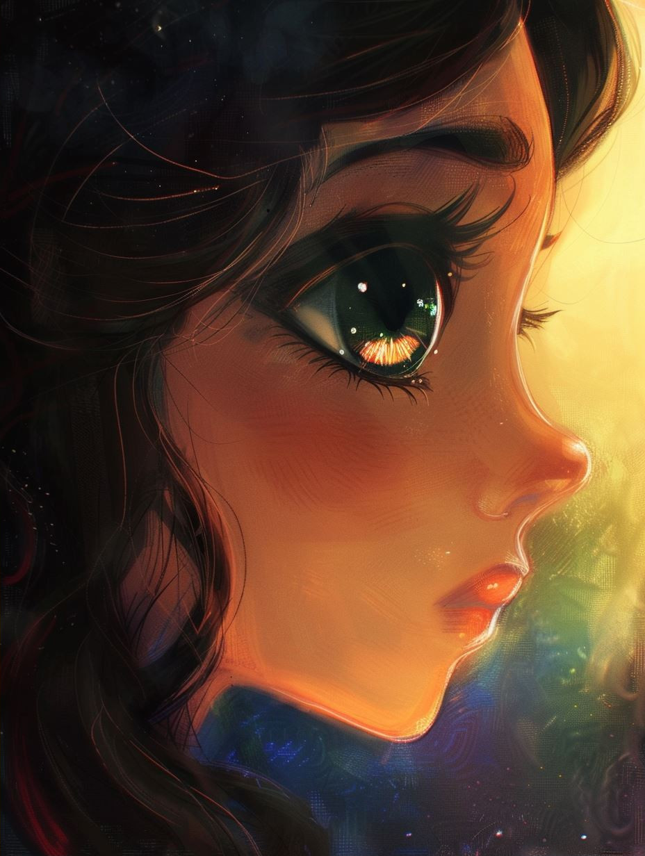 Ethereal Gaze in Golden Light