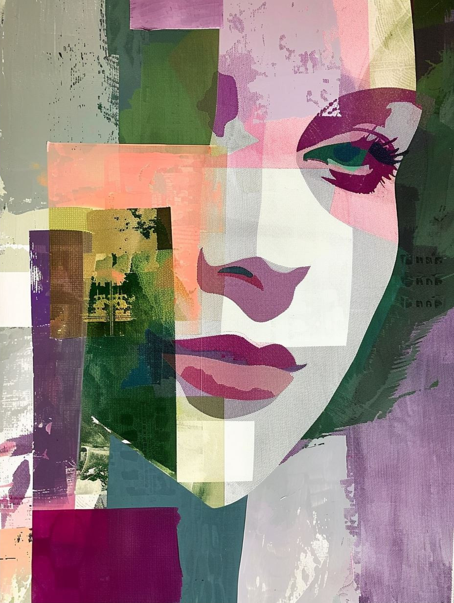 Fragmented Soul Mixed Media Portrait