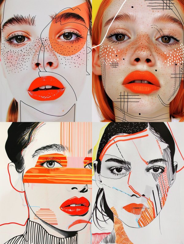 Abstract Neon Portrait