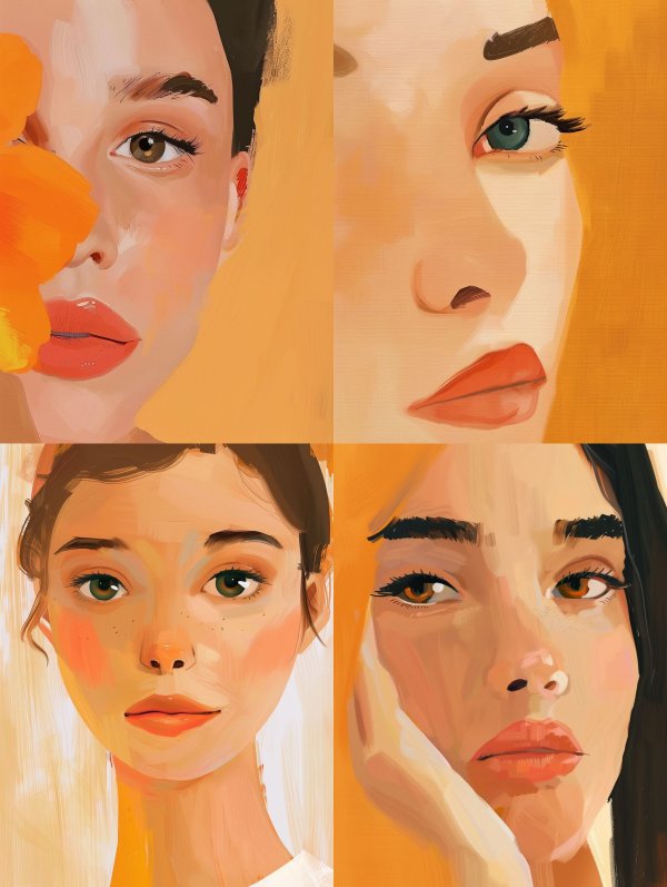 Sun-Drenched Digital Oil Portrait
