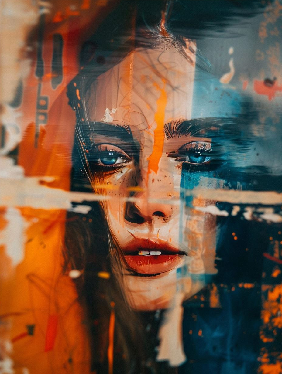 Ethereal Gaze Through Glass