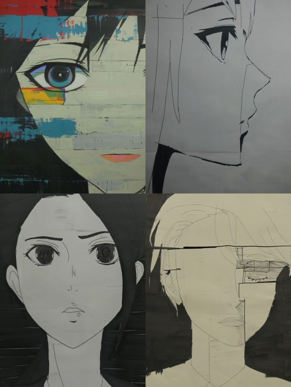 Fragmented Anime Portrait Study