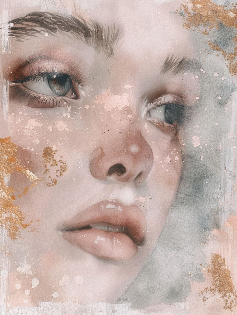 Ethereal Gilded Dream Portrait