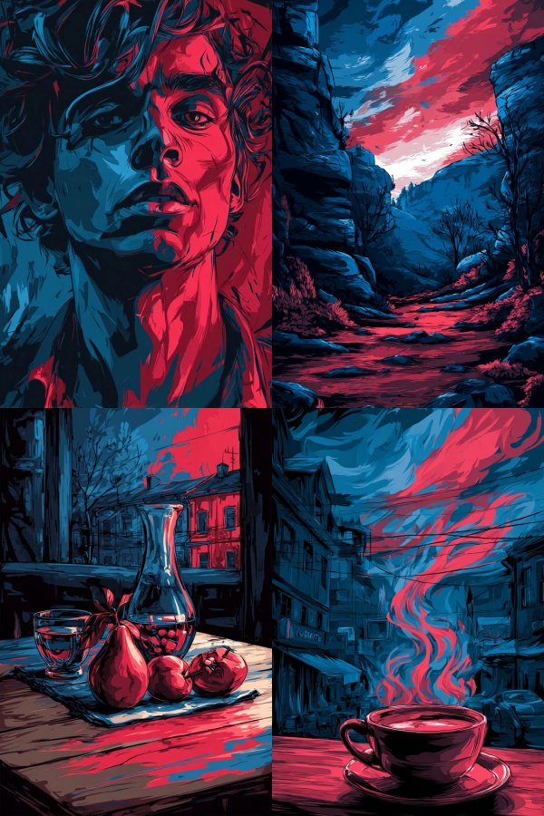 Neon Duality Portrait