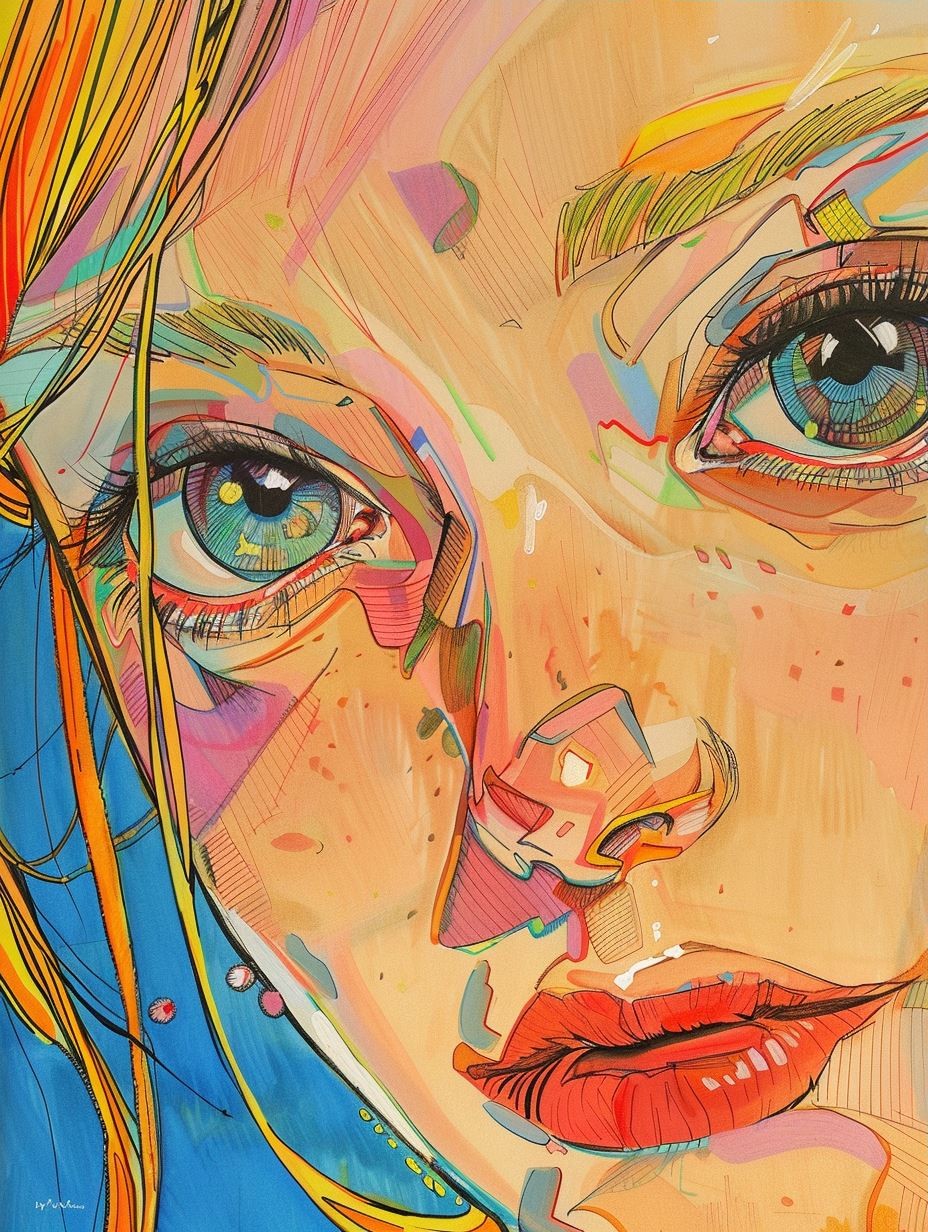 Neon Prism Portrait