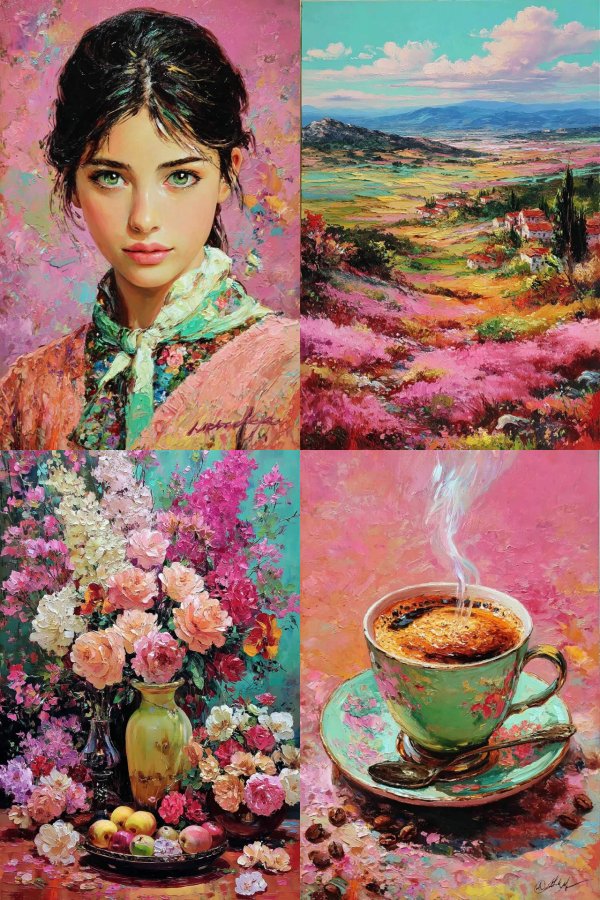 Pastel Impressionist Muse