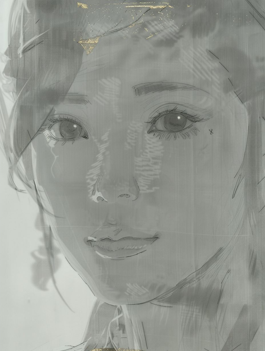 Fragmented Ethereal Portrait Study